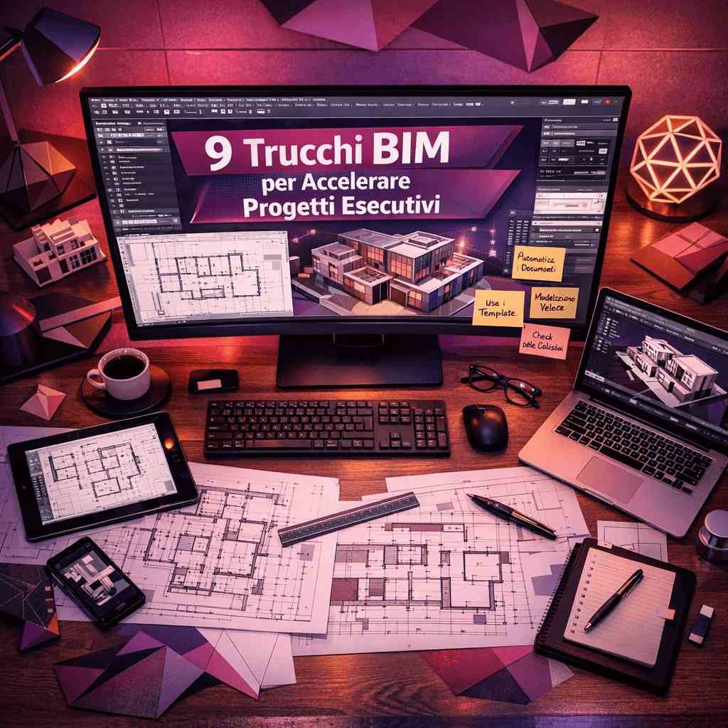 9 trucchi BIM per velocizzare il progetto esecutivo - computer e postit