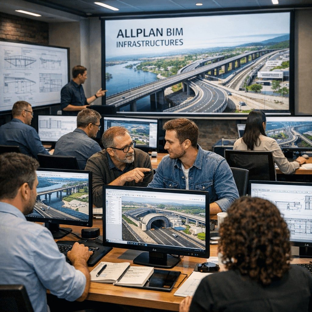 Allplan BIM Infrastrutture- Formazione Specialistica - tecnici al lavoro